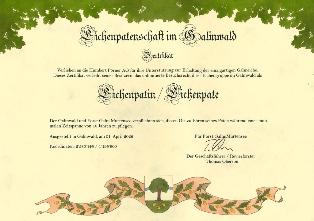 Unsere Eichenpatenschaft ab 2026